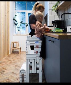 Modern Learning / Helper / Toddler Tower – Table and Chair, Dollhouse, Step Stool