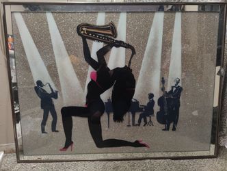Woman saxophone art
