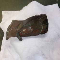 Vintage Pottery Dish With Twist Handle