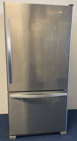 Stainless Steel Whirlpool Bottom Freezer Refrigerator (1-0122)