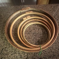 Set of wood embroidery Hoops
