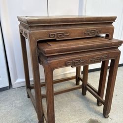 A Pair Rosewood  plant stand 