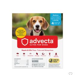 Advecta Ultra For Medium Dogs- Repels Ticks And Fleas