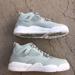 New Nike Air Jordan 4 Retro Abundance Seafoam Shoes (Youth 1Y)