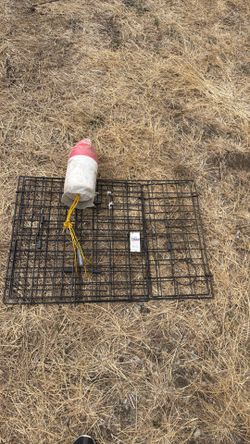 Unused crab trap and float