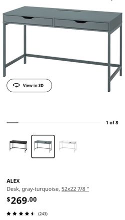 Dark Gray IKEA Alex Desk