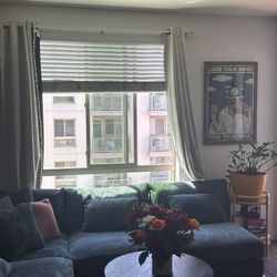 Two Week Old Blue Couch For Sale