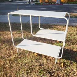 Mid Century Modern Urban Outfitters Alana Storage Console Metal Shelves White