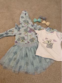 Star Wars Grogu Outfit and felt bows