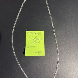 18” Sterling Silver Figaro Link Chain