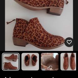 Women’s leopard print heel Shoes Size 8