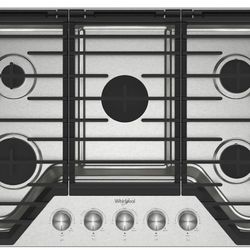 Whirlpool 30-in 5 Burners Stainless Steel Gas Cooktop. New In Box