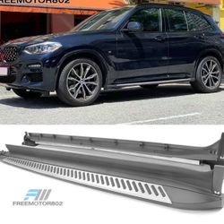 Fits 18-23 BMW X3 G01 Running Board Side Step Nerf Bars Pair Aluminum