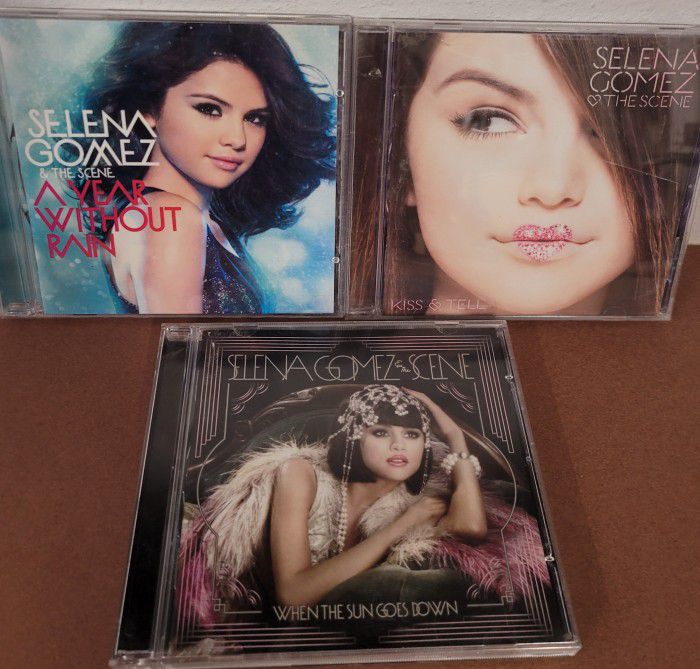 Selena Gomez 3 CD LOT: A Year Without Rain/ Kiss & Tell/When Sun Goes Down

