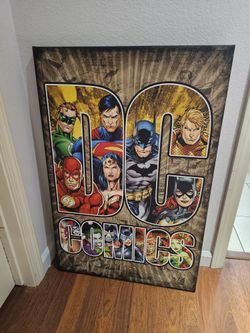 DC Comics Superheroes & Villains Canvas Poster Style Frame Artwork