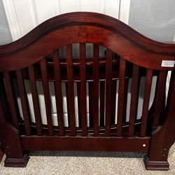 Heavy Real Cherry Wood Full Size Head And Foot Board