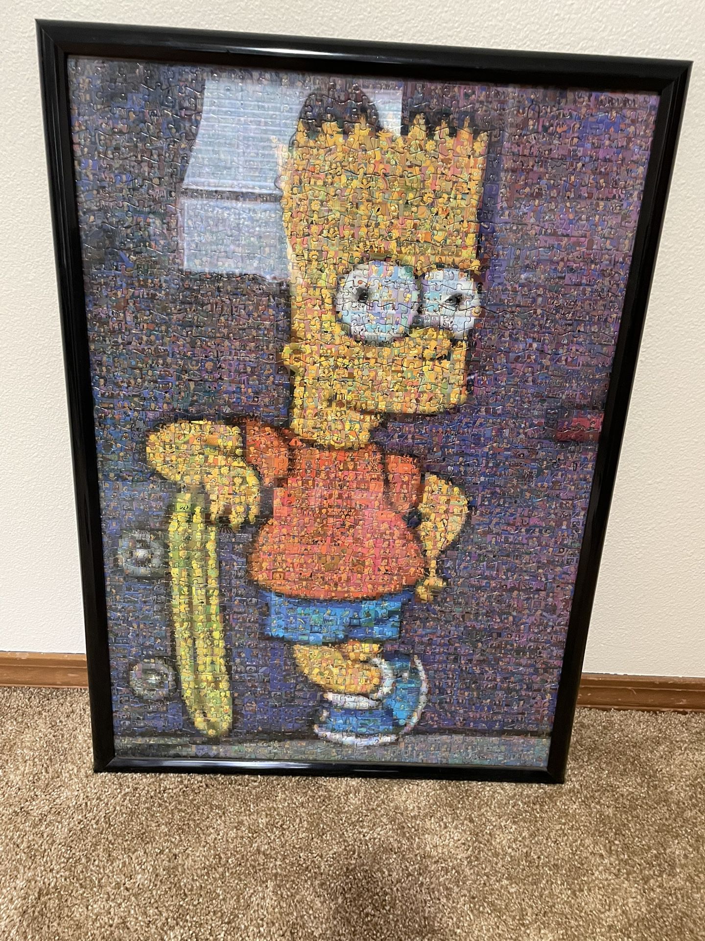 Framed Bart Simpson Puzzle Picture