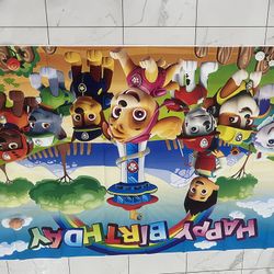 Paw Patrol 3 x 5 Foot Happy Birthday Backdrop 50 Balloon Set
