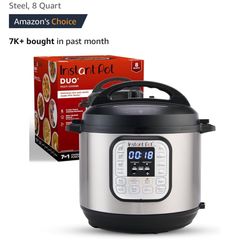 Instant Pot Duo 7-in-1 Electric Pressure Cooker, Slow Cooker, Rice Cooker, Steamer, Sauté, Yogurt Maker, Warmer & Sterilizer, Includes App With Over 8