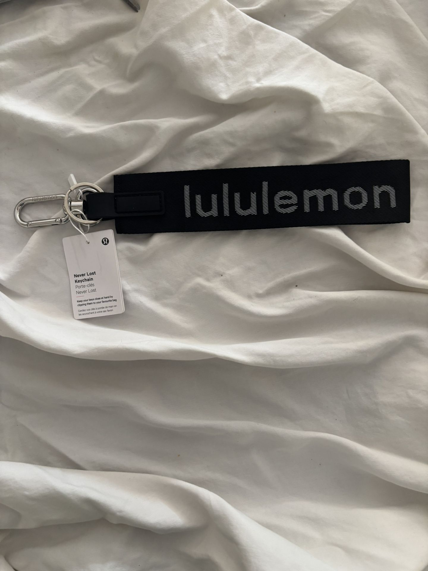Lululemon Never Lost Keychain Black Brand New