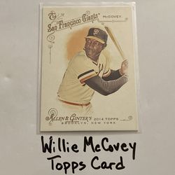 Willie McCovey San Francisco Giants Hall of Fame 1st Baseman Topps Card. 
