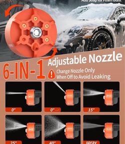 6-in-1 Adjustable Pressure Washer Nozzle