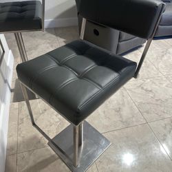 Adjustable 2 Leather Stools