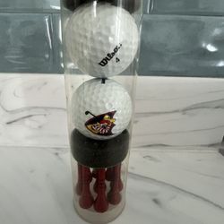 2 NewRonald McDonald Logo Wilson 4 Golf Balls + Red Tees Collectible