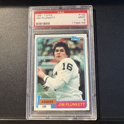 1981 TOPPS JIM PLUNKETT #135 MINT 9
