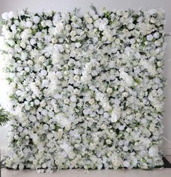 White 3D Flower Backdrop
