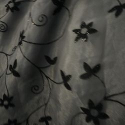 Girls Formal Black Floral Dress 