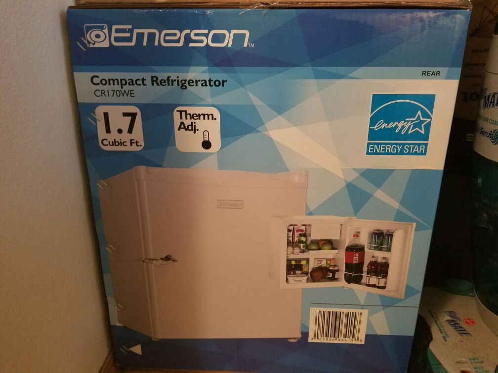 New Emerson Mini Refrigerator w/Freezer.- Fred Meyer