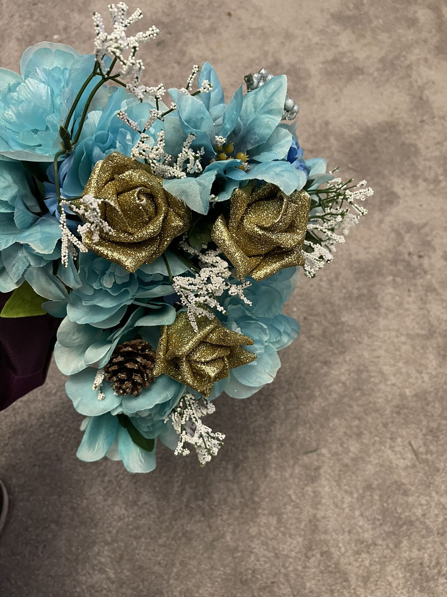 Blue And Gold Bouquet