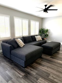 11 Foot Gray Sectional Sofa