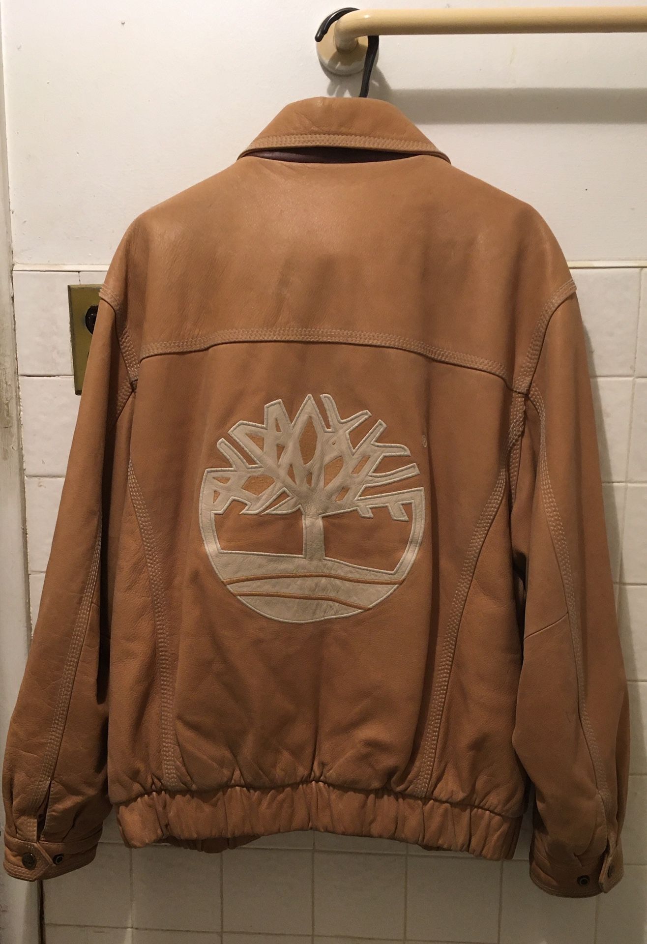 New Arrival 90's Timberland two tone leather big logo