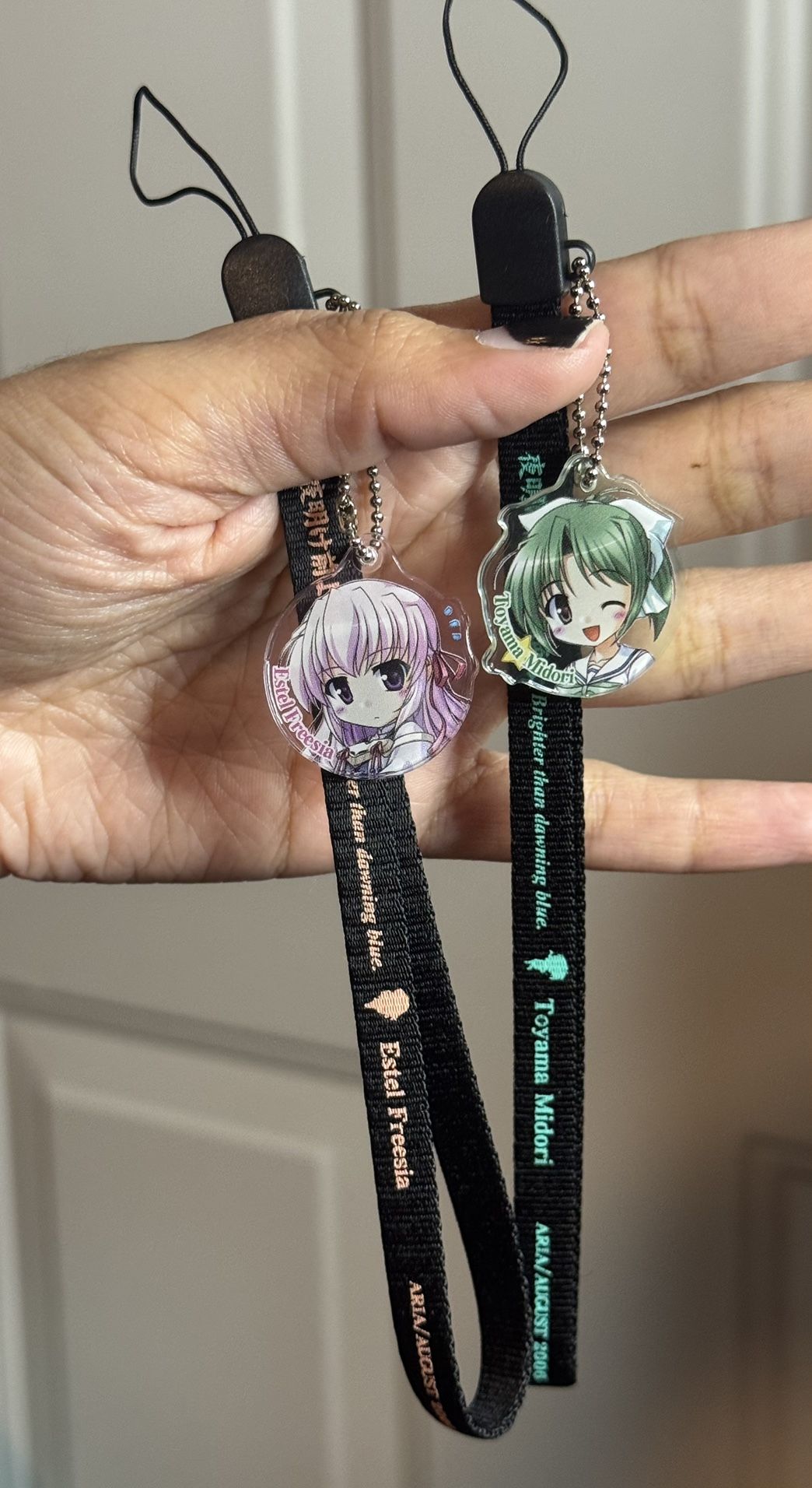 Yoake Mae yori Ruriiro na Toyama Midori and Estel Freesia Phone Straps with Charms/Keychains