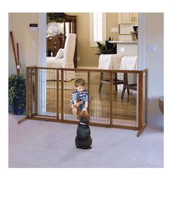 New In Box Richell Deluxe Freestanding Pet Gate with Door medium size