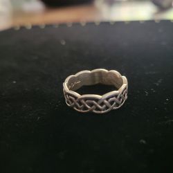 Vintage Peter Stone Celtic Silver Ring