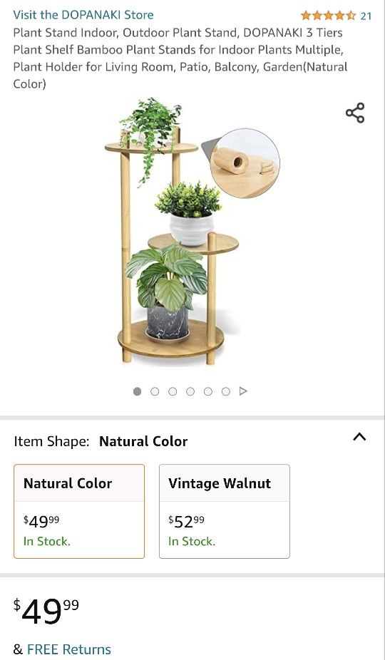 Bamboo Plant Stand