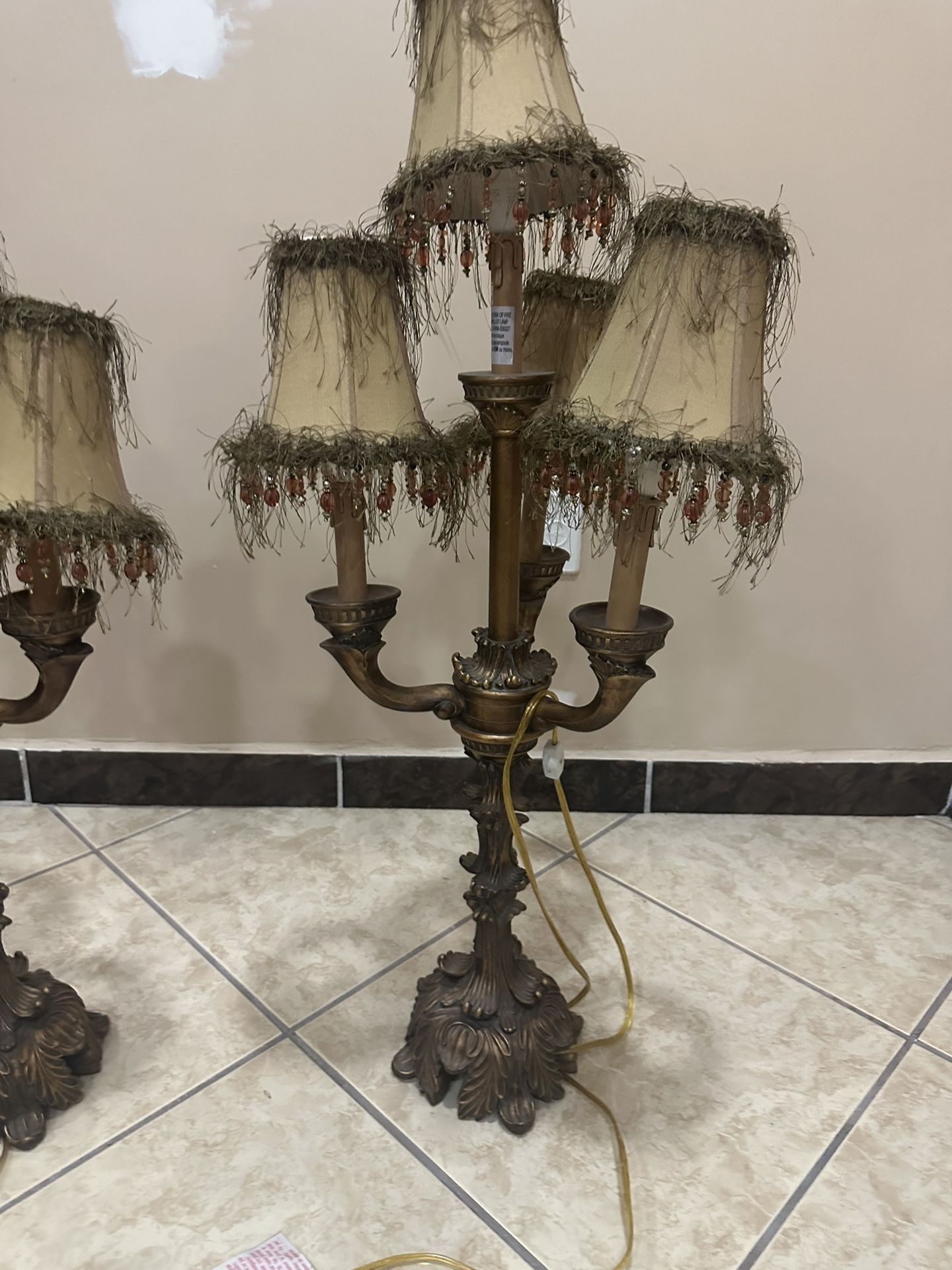 Beautiful Antique Victorian Style Lamp. Set Of 2
