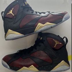 Rare Jordan DB Red & Gold Jordan 7’s