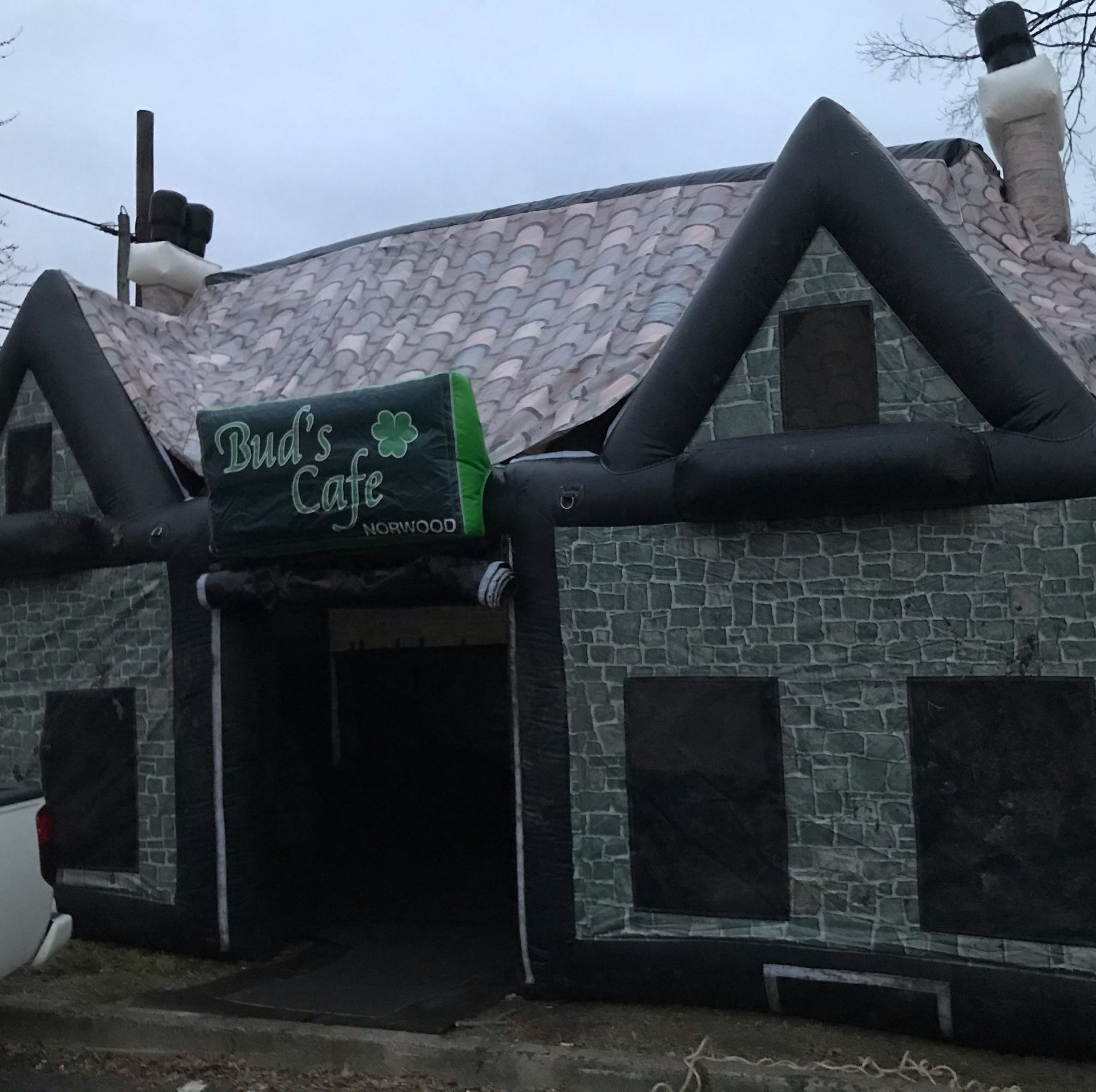 Inflatable Pub With Blower And Hand Cart