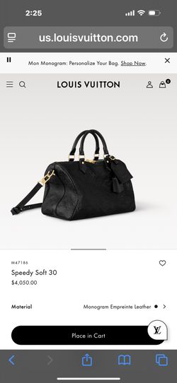 Authentic LV Speedy Soft 30 Monogram Empreinte Leather