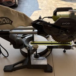 Ryobi 15 Amp 10 inch Sliding Compound Miter Saw LED Cutline TSS103T