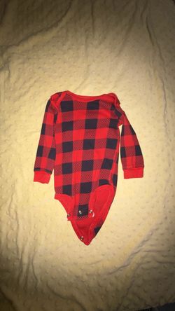 Baby Long Sleeve Buffalo Plaid Onesie