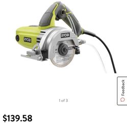  Ryobi 4 in. Handheld Wet Tile Saw