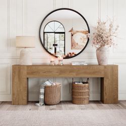 New 86-Inch Extra Long Console Table For Entryway, Wooden Behind Couch Table Narrow, Farmhouse Entrance Table For Hallway Living Room