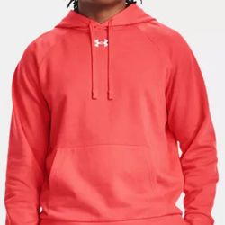 UNDER ARMOUR (UA) Men's Rival Fleece Athletic Hoodie VENOM RED, M/XL