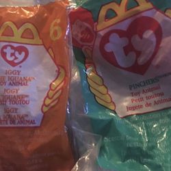 Rare 2 mcdonalds Beanie Babies. Still sealed in bag.