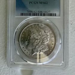1880 Morgan  Silver dollar. MS 62. 